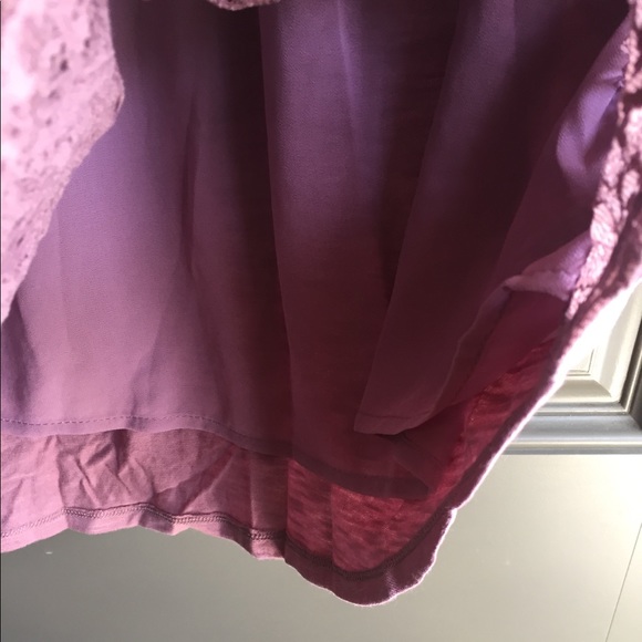 Mauve High neck lace sleeveless top Sz M New - Picture 11 of 13